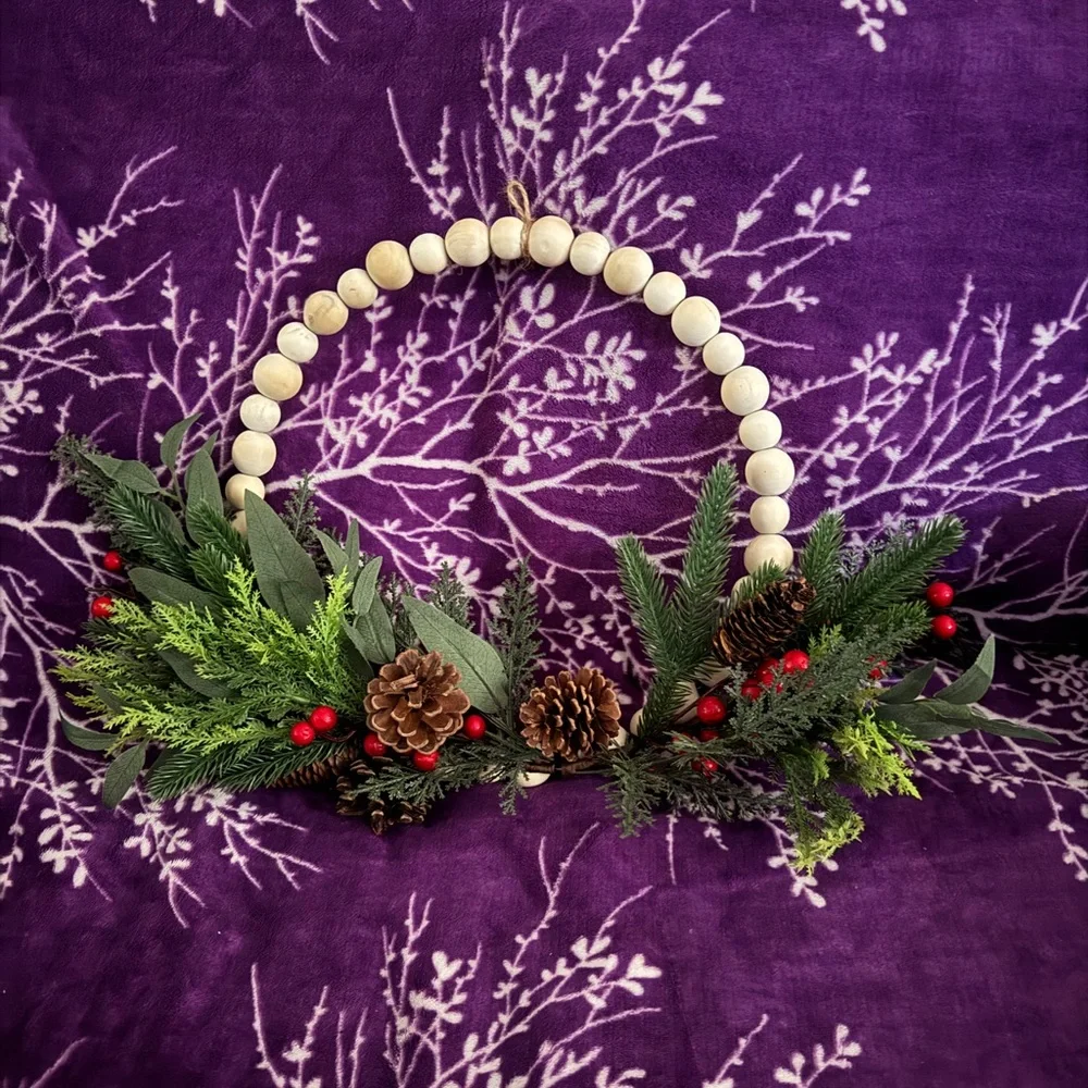 Christmas , valentines Red Berry / Pinecone Wreaths